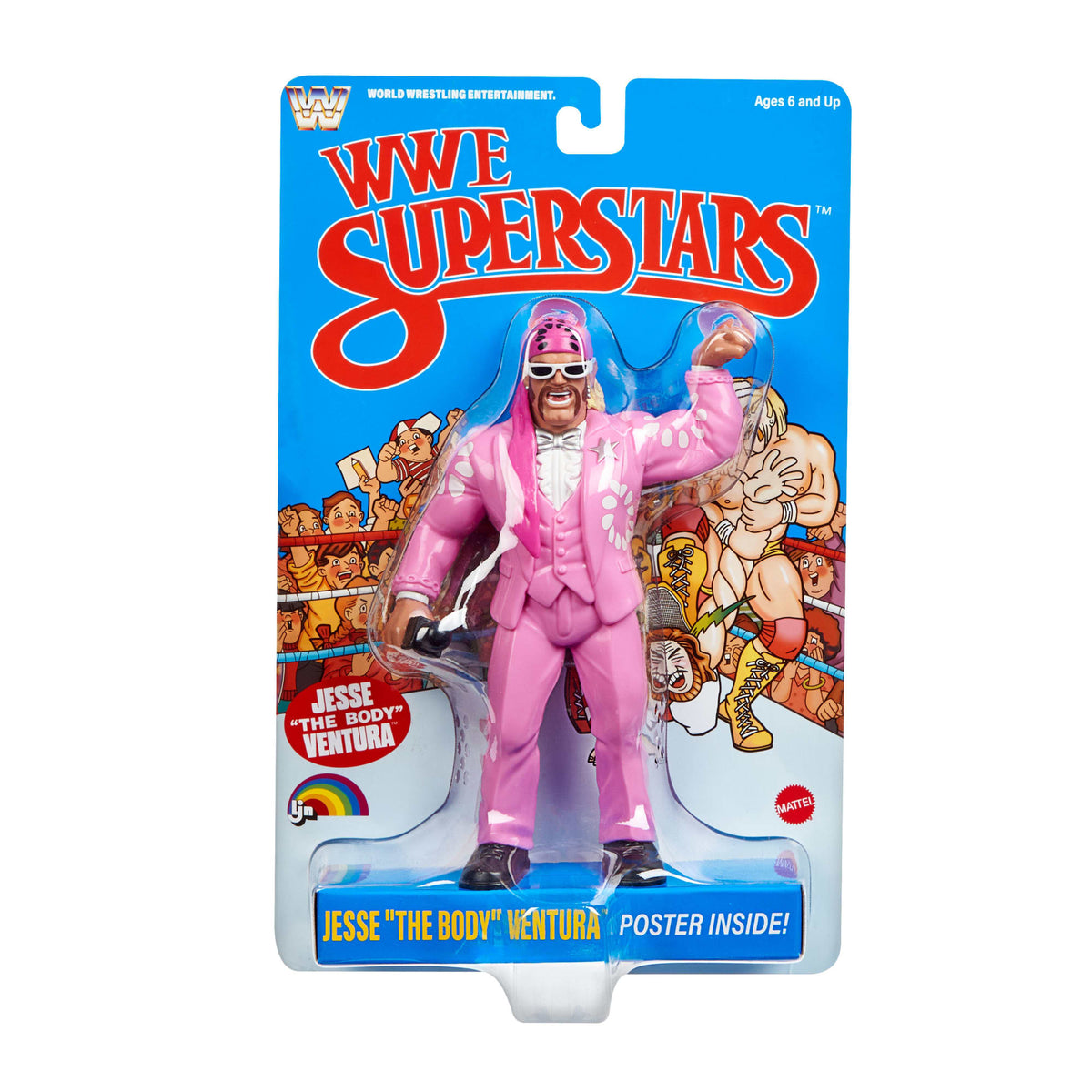 LJN WWE Superstars Jesse “The Body” Ventura Action Figure & Poster