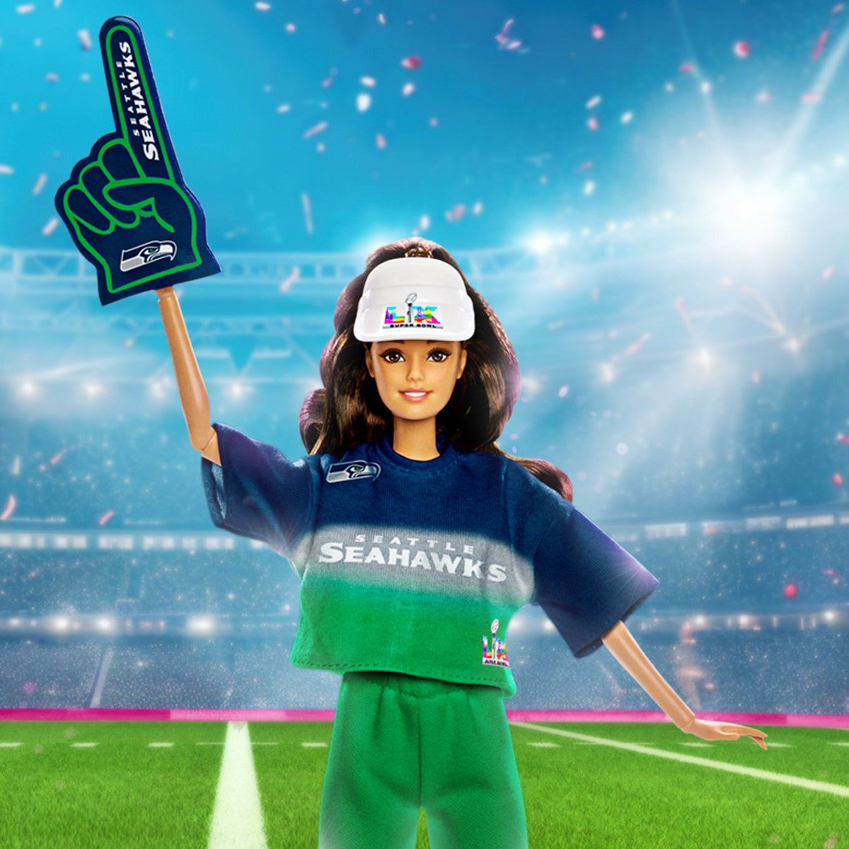 Barbie Super Bowl LX Seattle Seahawks Doll