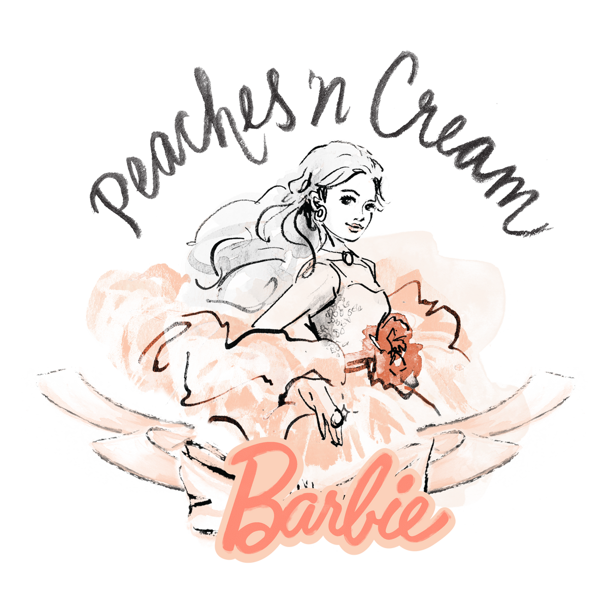 Barbie Peaches 'n Cream Mauve Hoodie