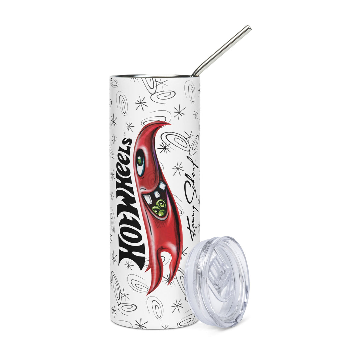 Hot Wheels x Kenny Scharf White Tumbler