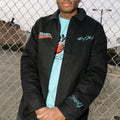 Hot Wheels x Kenny Scharf Black Embroidered Zip Front Jacket