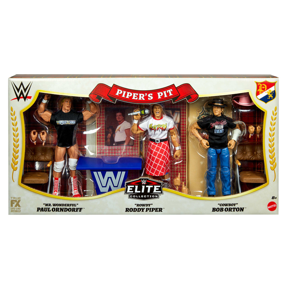 WWE Elite Collection Piper’s Pit Set of 3 Action Figures