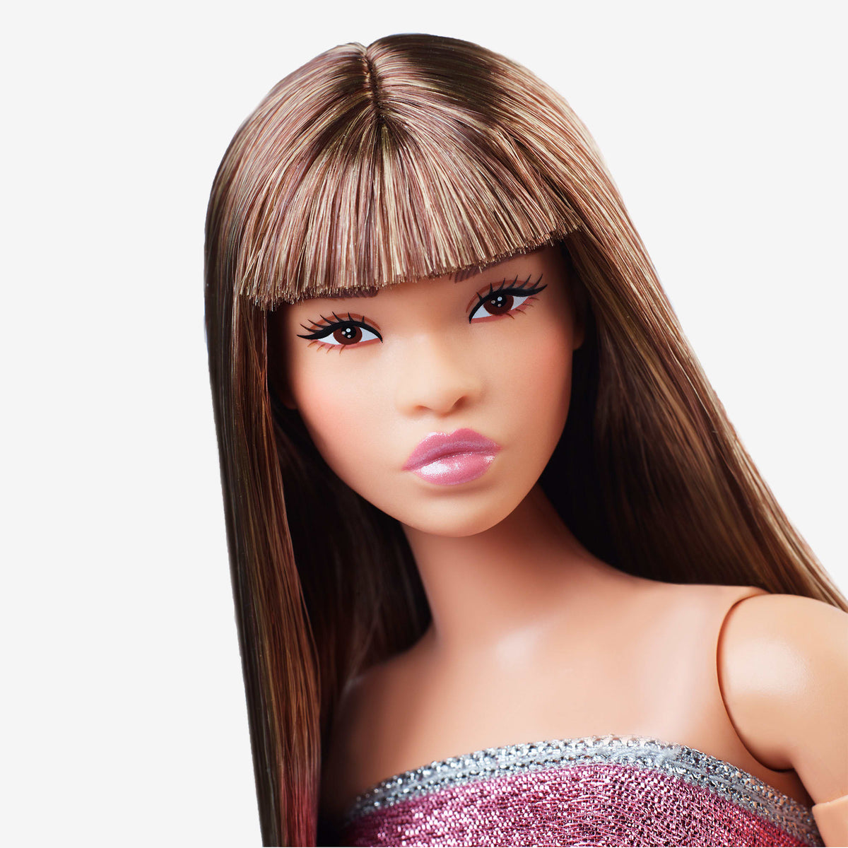Barbie Looks Doll #24 (Curvy, Long Brown Hair)
