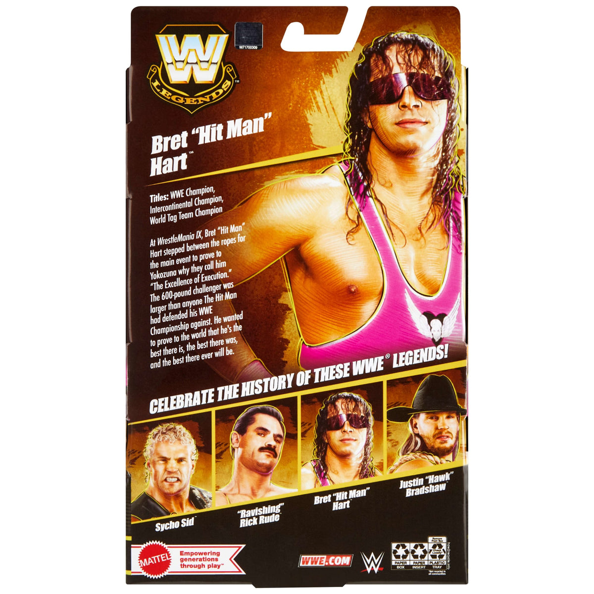 WWE Elite Legends Bret “Hit Man” Hart Action Figure