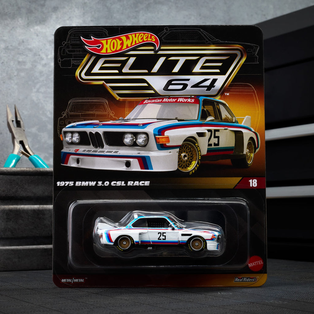 Hot Wheels Elite 64 1975 BMW 3.0 CSL Race