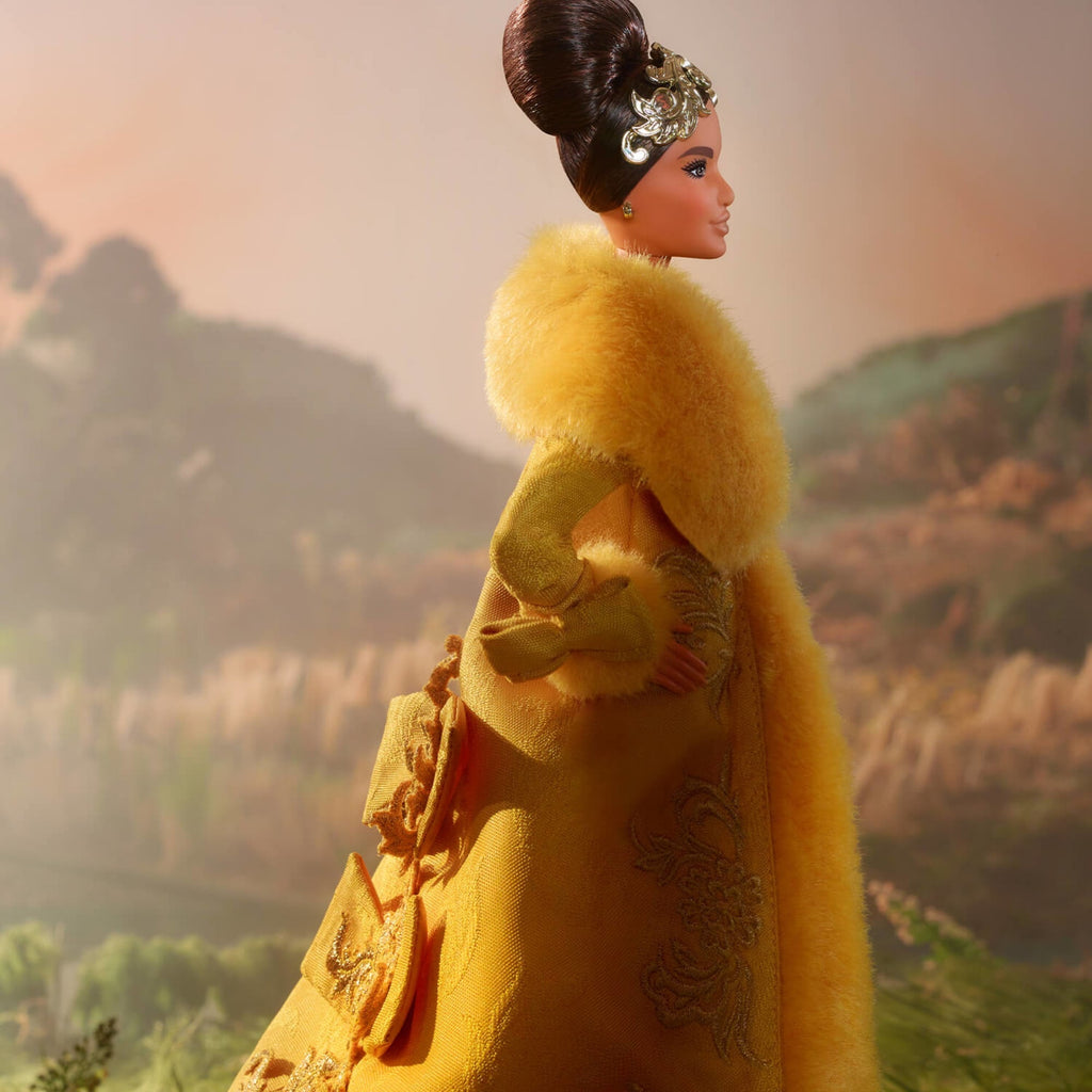 Guo Pei Barbie Doll Wearing Golden-Yellow Gown