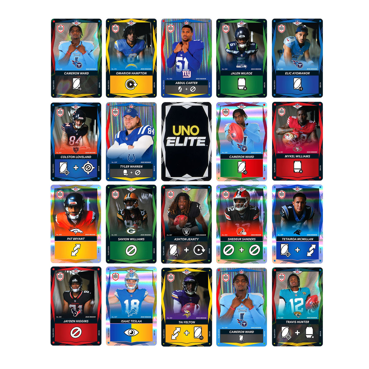 UNO Elite NFL 2025 All-Rookie Booster Set