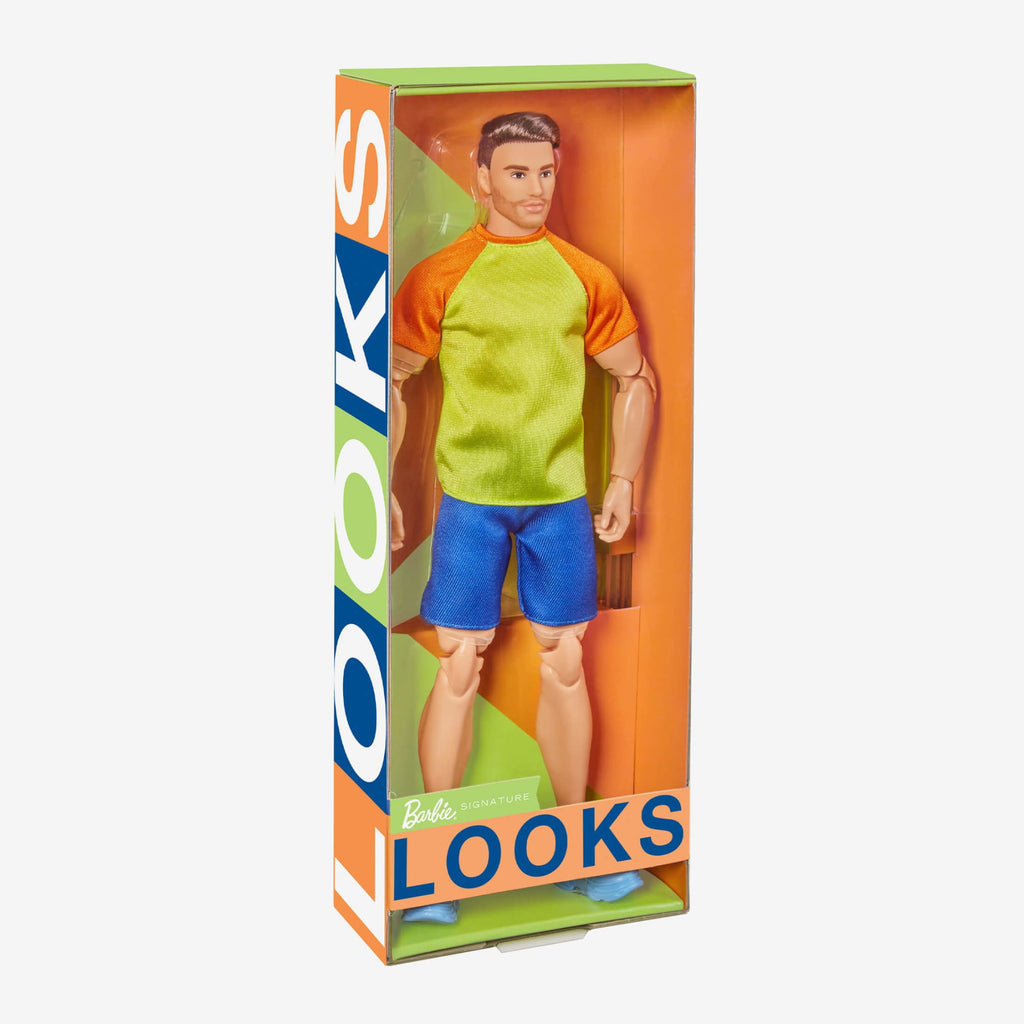 Barbie Looks Ken Doll (Buff Body, Curly Brunette Hair)