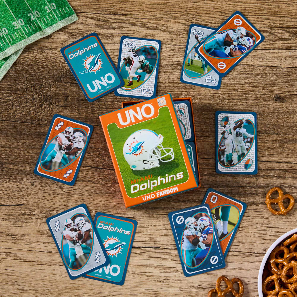 UNO Fandom NFL Miami Dolphins Game Deck