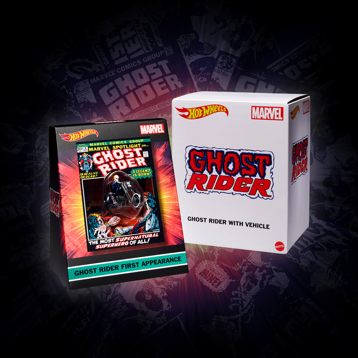 Hot Wheels MARVEL Ghost Rider Motorcycle & Figure Collectible