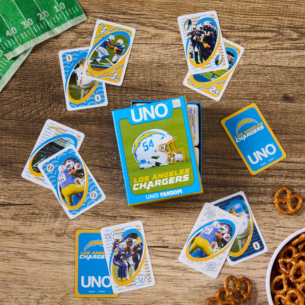UNO Fandom NFL Los Angeles Chargers Game Deck