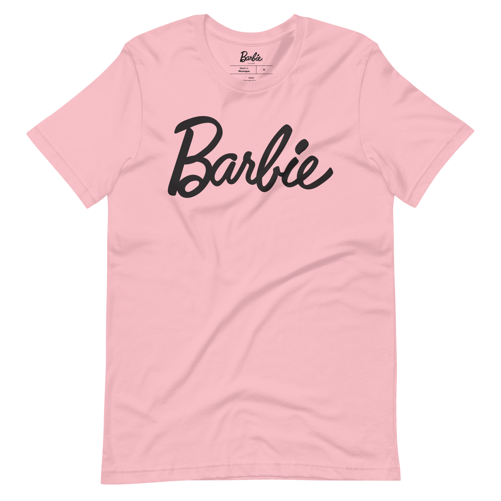 Barbie Script Logo Unisex Pink T-Shirt