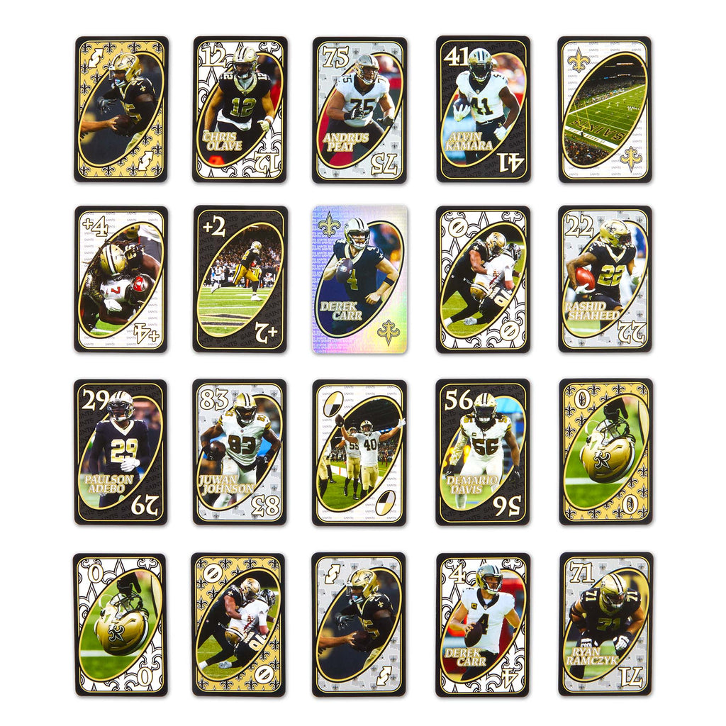 UNO Fandom NFL New Orleans Saints Game Deck